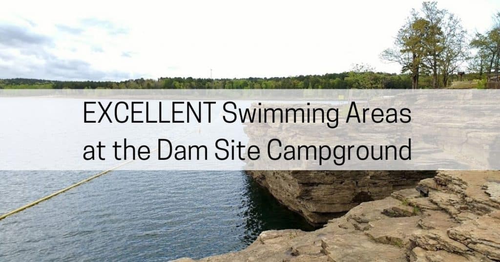swimming areas at dam site campground heber springs arkansas