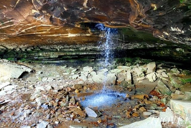 Glory Hole waterfall in Arkansas