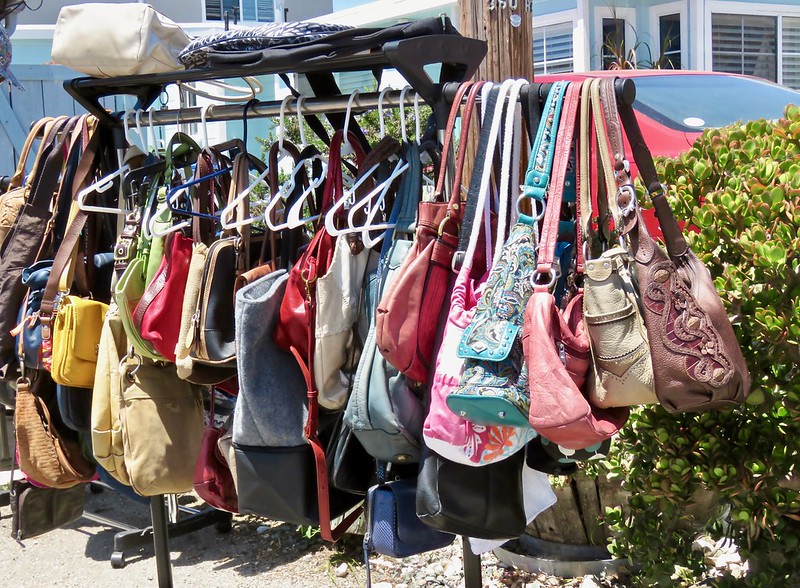 Yard sales are a great place to get awesome bags and purses!