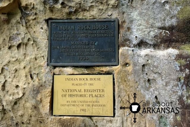 Indian Rock House Cave plaque