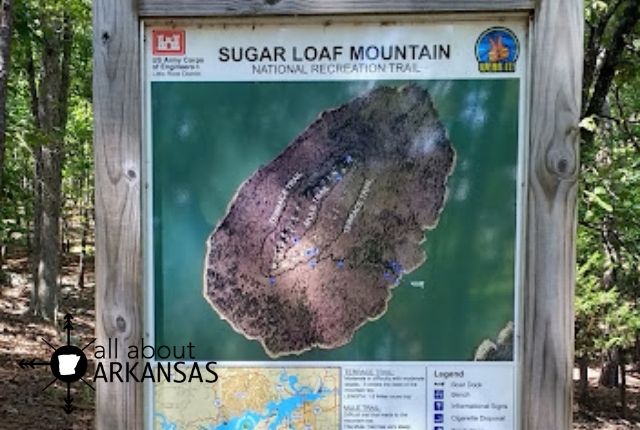 Sugar Loaf Mountain Island trailhead sign