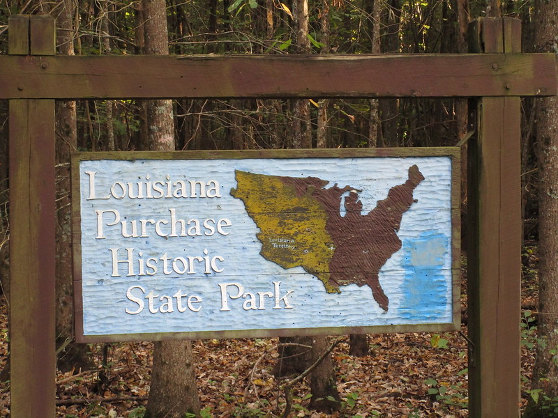 Sign at Louisiana State Park in Arkansas