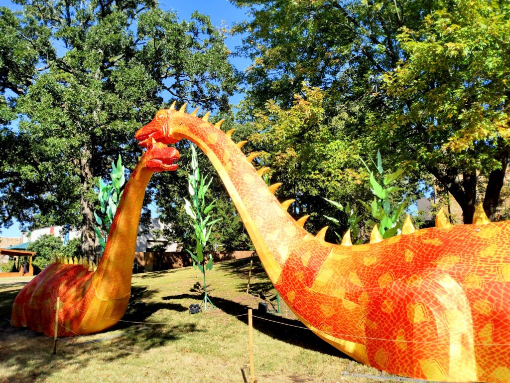 GloWild orange dinosaurs