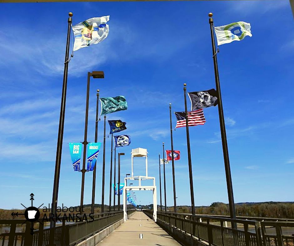 Flags on the Big Dam Bridge