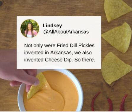 cheese dip invented in Arkansas