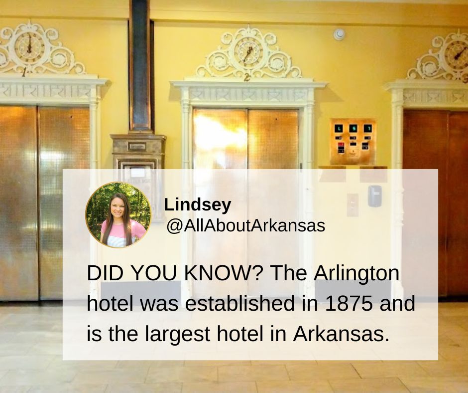 Arlington Hotel in Hot Springs was established in 1875.